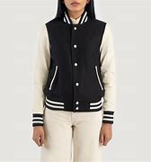 Image result for Varsity Jacket Girls Black Grey