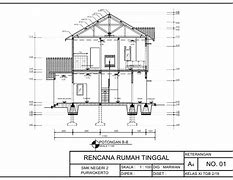 Image result for Rumah Dua Lantai Gambar Potongan