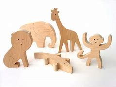 Image result for Wooden Jungle Animals