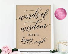 Image result for Wedding Card Words of Wisdom