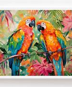 Image result for Tropical Parrot Painting