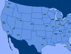 Image result for Major US Airports Map