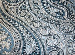 Image result for Blue Paisley Print