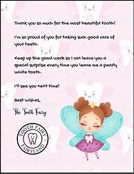 Image result for Free Personalized Tooth Fairy Letters