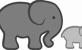 Image result for Mother and Baby Elephant Clip Art