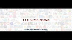 114 Surah Names