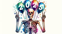 New Years Png, New Years 2025 Png, Happy New Year Png, 2025 Png, Skeleton Png, Skeleton Png for Shirt,skeleton Sublimation,2025 New Year Png - Etsy