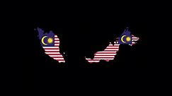 Download Malaysia Flag Revealed On The Shape Of The Map for free