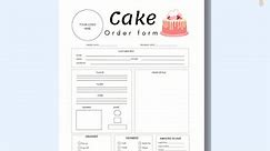 Editable Canva Order Form Template, Cake Order Form, Custom Cake Order Form, Cake Cutting, Small Business Forms Instant Download Order Forms - Etsy UK