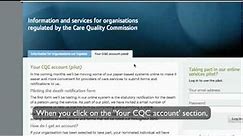 CQC Online Services Application