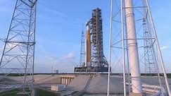 Artemis I Rocket to Launch with NASA Worm Logo