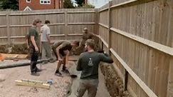 Concrete pour in motion 🤟🏼 footings for the retaining wall💚 #concrete #footings #garden | Fresh Air Landscapes