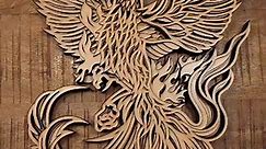 Phoenix Design Laser cut file 6 layers #lasercutting #lasercuttingmachine #lasercut #laserengraver #lasercutter #woodworking #woodlasercut #laserengravingmachine #laserengraving #diodelaser