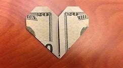 Dollar Origami: Easy Valentine's Heart