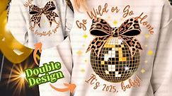 New Year 2025 PNG, Wild New Year PNG, Disco Ball Png, Leopard Print Bow Png, New Year PNG, 2025 Png, Hello 2025 Png, New Years Png - Etsy