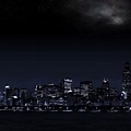 Background Dark Sky with City