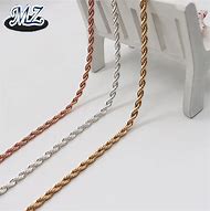 Image result for Fake White Gold Rope Chain