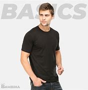 Image result for Men's Plain Black T-Shirt