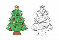 Image result for Christmas Tree Outline to Paint