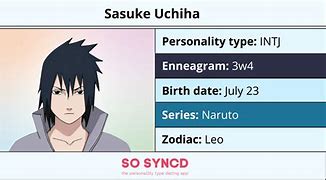 Image result for Sasuke MBTI