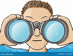 Image result for Looking with Binoculars Cartoon