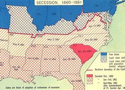 Image result for Secession Map 1861