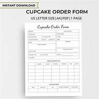 Image result for Cupcake Cake Order Form