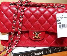 Image result for Red Leather Chanel Bag