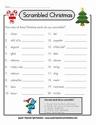 Image result for Xmas Word Scramble