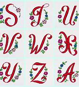 Image result for Embroidery Alphabet with Flowers