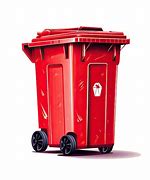 Image result for Red Trash Can