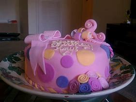 Image result for Little Girl Birthday Cake Pink Flower