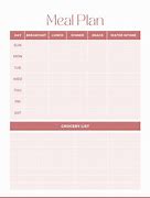 Image result for Meal Plan Chart