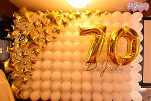 Image result for 70th Birthday Balloon Centerpieces