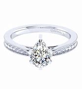 Image result for Pear-Shaped Engagement Rings with Gold Border