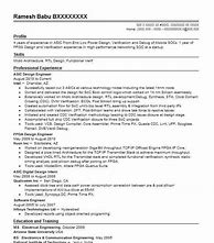 Image result for VLSI Engineer Resume Template