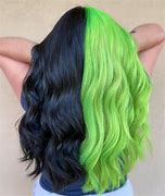 Image result for Brown and Neon Green Hair