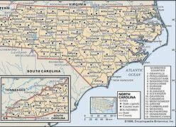 Image result for Simple Map of North Carolina