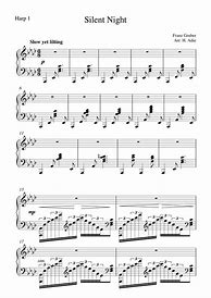 Image result for Silent Night Harp Sheet Music