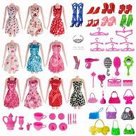 Image result for Barbie Clothes Accessories Red