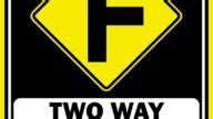 Image result for Two-Way Intersection Ahead Sign