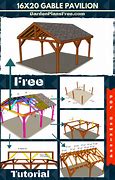 Image result for 16 X 20 Pavilion Plans