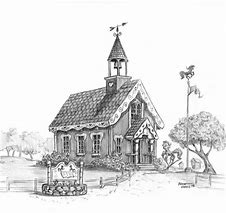 Image result for Schoolhouse Drawing