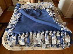 Image result for Blue and White Tie Blanket