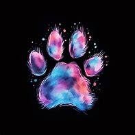 Image result for Black Dog Paw Print Art