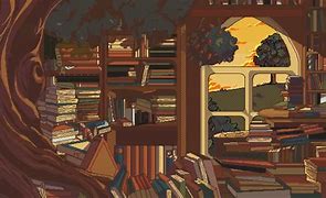 Image result for Pixel Art Library Background