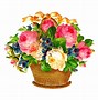 Image result for Flower Basket Clip Art