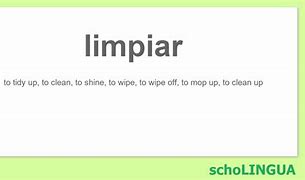 Image result for Limpiar Conjugation Chart