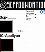 Image result for SCP Apollyon Label