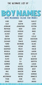 Image result for Cutest Boy Names